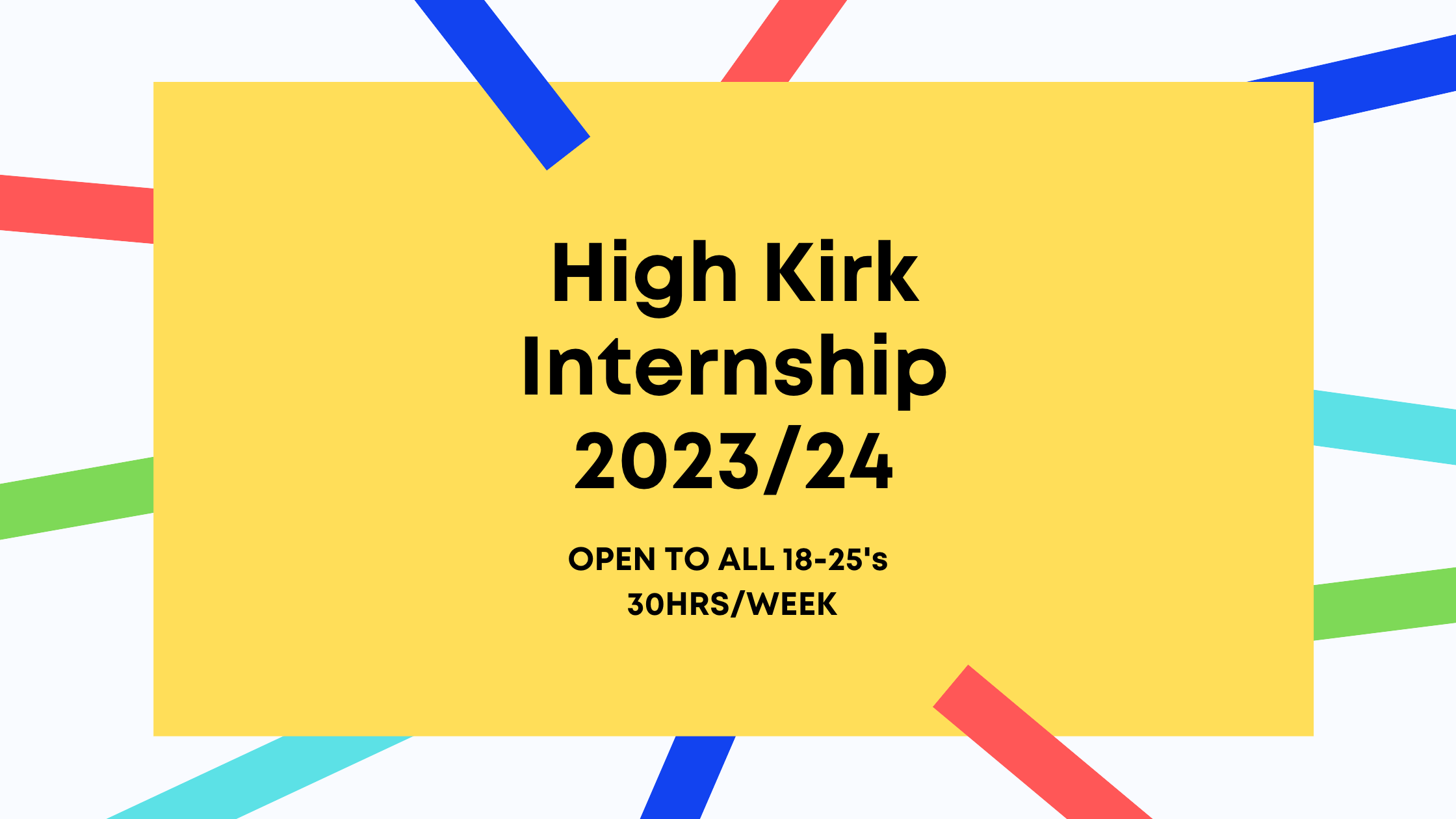 Internship 20232024 High Kirk Presbyterian Church